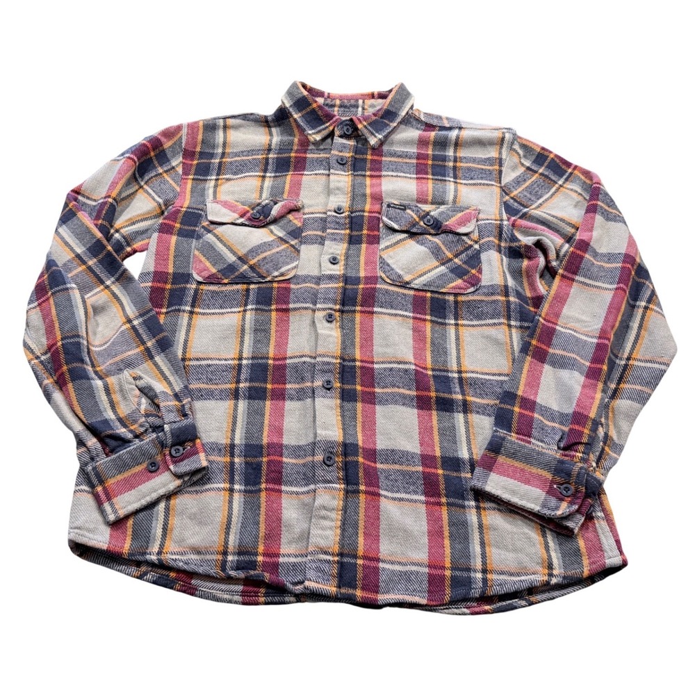 Brixton Men's Plaid Flannel Long Sleeve Button‎ Up Shirt Size Medium